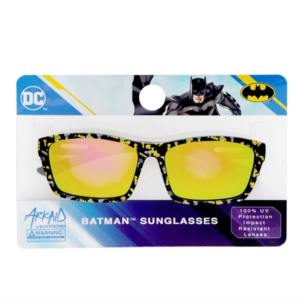 DC Comics Batman Camouflage Black and Yellow Sports Wrap Kids Sunglasses